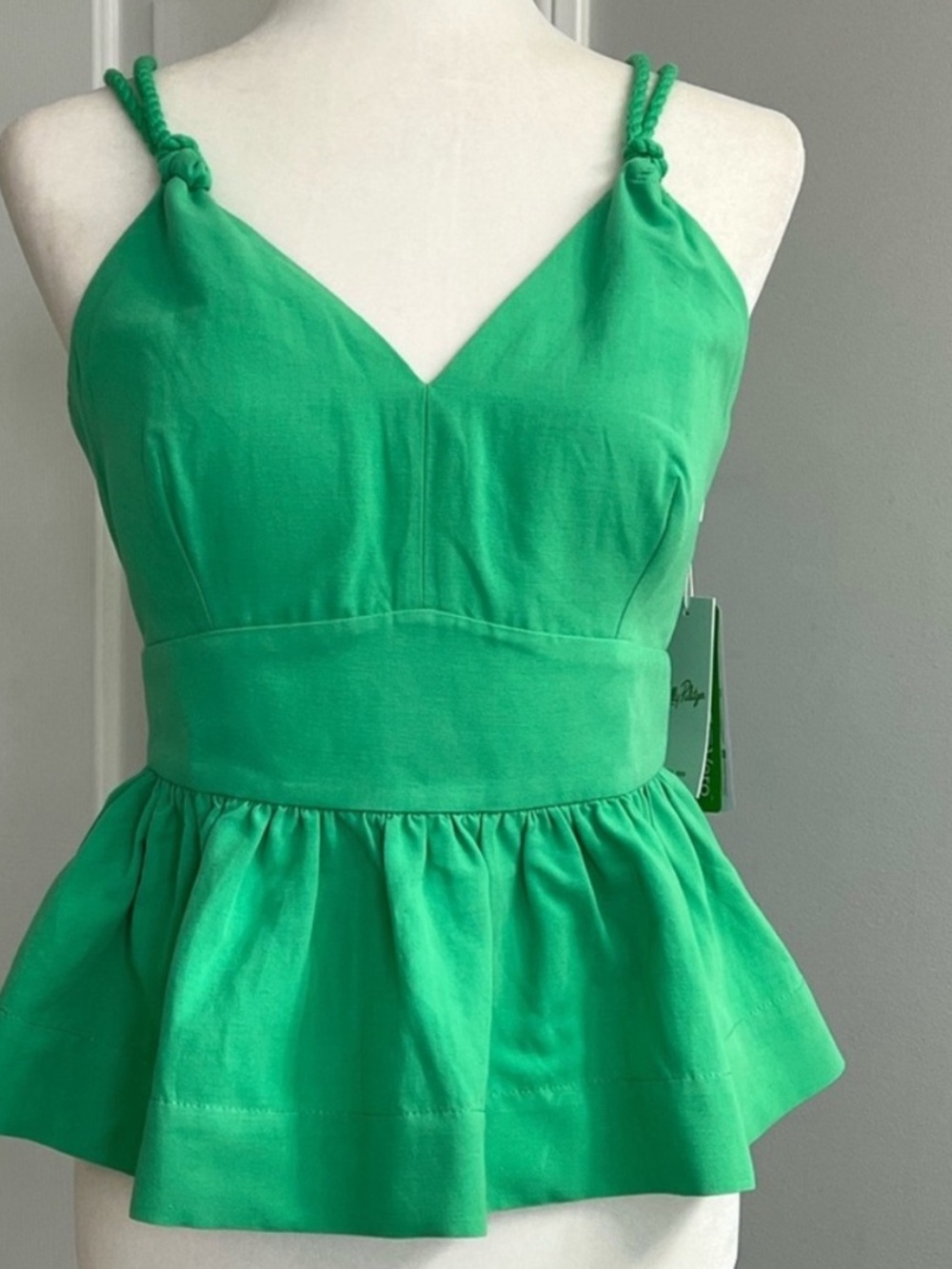 Lilly Pulitzer Green Peplum Camisole Size 4